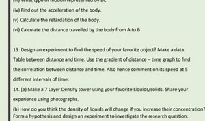 1. Design an experiment to find the speed of your favorite obje... | Filo