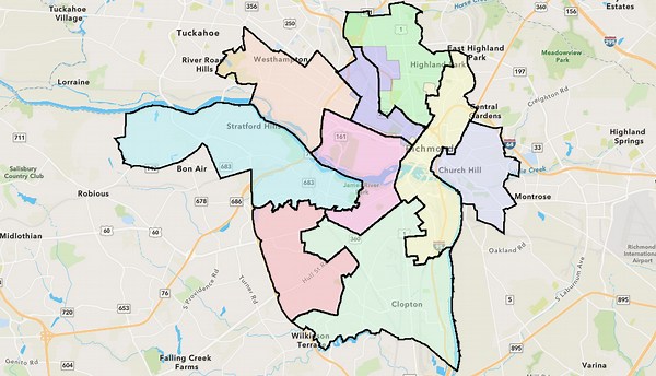 Richmond city council unveils re-drawn voter maps with big changes