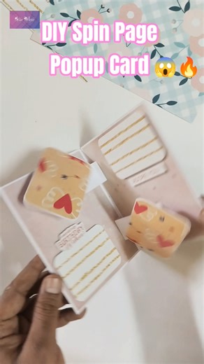 DIY Spin Page Popup Card | Super easy Card idea #shorts #diy #popupcard #easycard