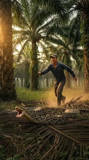 Snake Attack in Palm Forest 🐍#snak #shorts