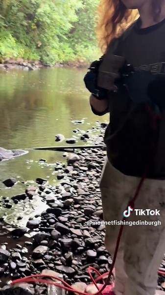 Magnet fishing Edinburgh on TikTok