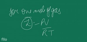 The compression factor (compressibility factor) for one mole of... | Filo