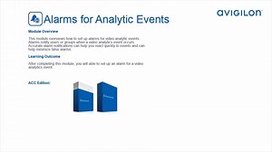 Need your users to be notified of video analytic events? Watch and learn how to set up and configure rules and alarms in ACC 6. For more training, go here: http://avigilon.com/training/ | Avigilon
