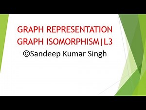 GRAPH THEORY | Graph Representation | Graph Isomorphism |L3