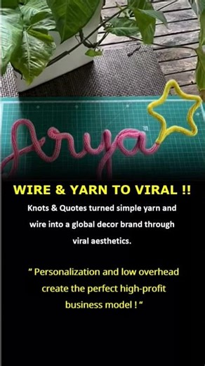 From Wire & Yarn to Viral Empire !! The Knots & Quotes Story. #shorts