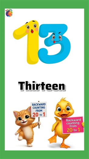 learn to count backward - Twenty to one #learning #counting