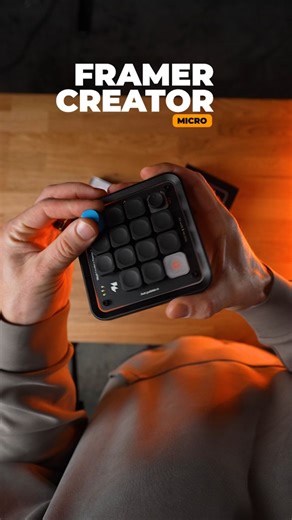 Tj Klick (YourPersonalGeek) on Instagram: "Meet the Framer Creator Micro, I now have TONS of shortcuts right at my fingertips 🤯 -13 fully customizable keys -joystick which opens up a custom menu -contextual presets that work on your favorite apps -6 layers for tons of shortcuts -a solid and sleek design @framer @work_louder . . . . #framerpartner #framerxworklouder #macropad #blendedgtalks #deksetup #videoediting #macropads"