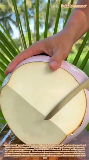 ouvrir avec habileté une jeune noix de coco pour en extraire l’eau fraîche