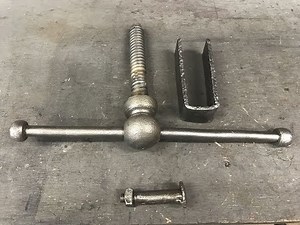 Peter Wright Post Vise Pivot Bolt & Nut, T-Handle, and Mounting Collar