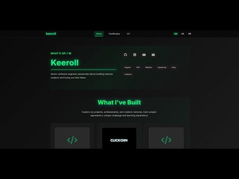 Responsive Portfolio /// Angular 20 + Retrowave Design