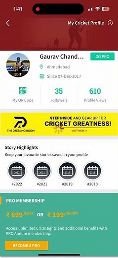 How to share CricHeroes profile link?