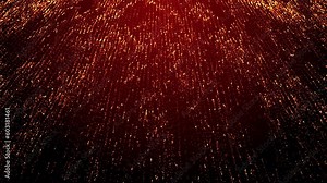 red light particle motion abstract on 3d background red black gradient Stock Video