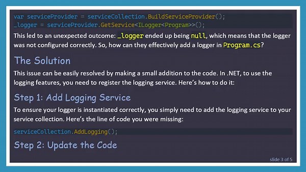 How to Create a Logger in .NET 6 Program.cs
