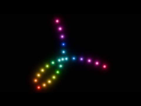 Pendulum wave music - polyrhthyms color music - relaxing rainbow color music
