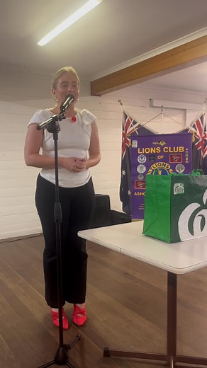 Newly inducted Ashgrove/The Gap Lions Club member Ruby speaking about her recent trip to the Leadership forum in Canberra | Ashgrove/The Gap Lions Club | Facebook