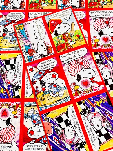 1965 Peanuts Snoopy Valentines Day Card Packs - 5 Cards - Etsy