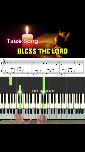 BLESS THE LORD - Taizé Song #pianotutorial #shorts