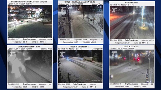 Bend Police warn of 'extremely treacherous' roads during evening commute as freezing rain hits Redmond