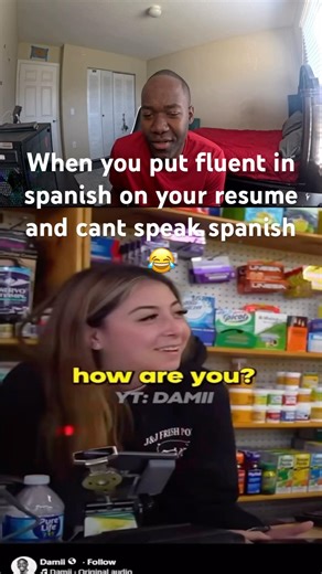 When you put fluent in spanish on your resume and cant speak spanish 😂 #shorts #funny