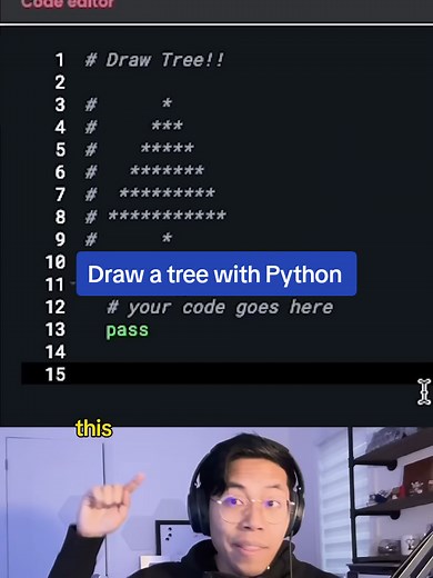 Draw a tree with Python #python #java #javascript #programming #softwareengineer