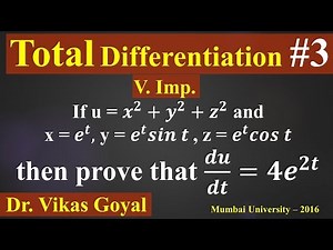 Total Differentiation #3 in Hindi (V.imp) | Engineering Mathematics