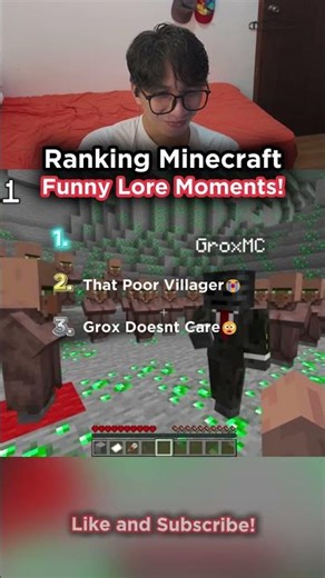 Ranking Funny Lore Minecraft Moments #reaction