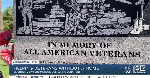 Valley funeral home gathering donations for homeless veterans