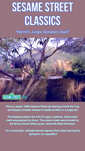 I didn't know the alphabet could drop this much rhythm! 🎶🦁 Get ready for the wildest, cutest safari chant ever! #sesamestreet #africachant #kermit #muppets #alphabet | Muppet Mania