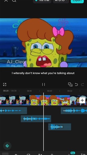 I Voiced Everyone In SpongeBob Squarepants (Slumber party) #cringe #voiceover #capcut #edit