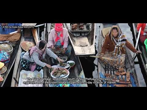 floating market at Inlay lake, Myanmar.