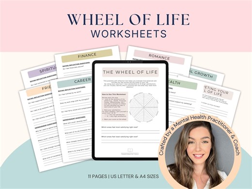 Wheel of Life Printable Workbook | Life Balance Assessment Worksheet | Coaching Tool PDF | Self Reflection Planner | Therapy Worksheet - Etsy Canada