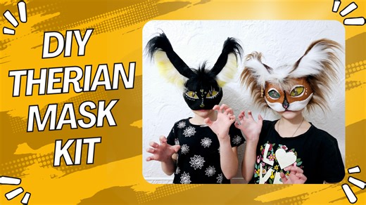 Watch Therian Mask Kit, DIY Blank Cat Mask on Amazon Live