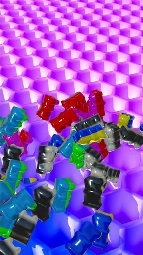 3d gummy bear falling