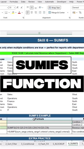 Total Only What You Need in Excel | SUMIFS