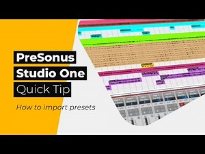 🎶Studio One - How to import presets - A quick tip