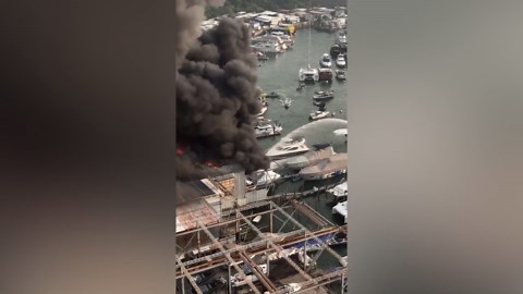 Hong Kong shipyard fire forces dozens of residents to be evacuated