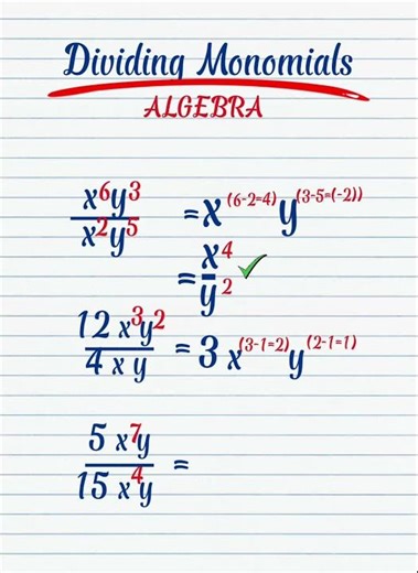 How to divide Monomials?