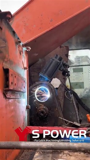 Portable Line Boring Machine Automatic Bore Welding S Power#welding #lineboring #excavator