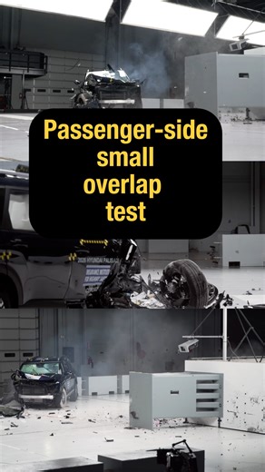 The 2026 Hyundai Palisade notched a 2025 TOP SAFETY PICK with solid ratings across the board in IIHS safety tests, including a good rating in the passenger-side small overlap test seen here. Browse full ratings: https://go.iihs.org/2026Palisade | Insurance Institute for Highway Safety