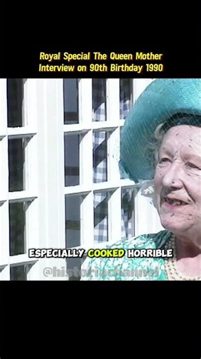 "awful meals" 😅 Royal Special The Queen Mother Interview on 90th Birthday 1990 | part 3