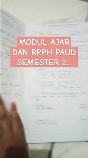 MODUL AJAR DAN RPPH PAUD KURIKULUM MERDEKA SEMESTER 2