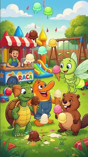 Ice Cream Song for Kids 🍦 | 1 Scoop, 2 Scoops, 3! 🍓🍫 #Shorts