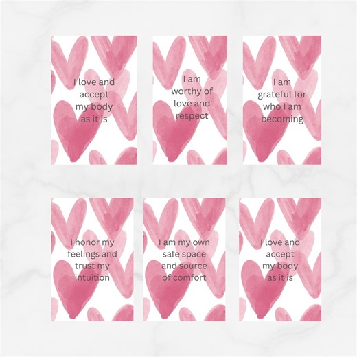 Self-love Affirmation Cards | 25 Printable Self-care & Confidence Cards | Positive Affirmations | Digital Download - Etsy