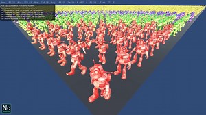 Experiments with Instancing and other methods to render massive numbers of skinned Meshes