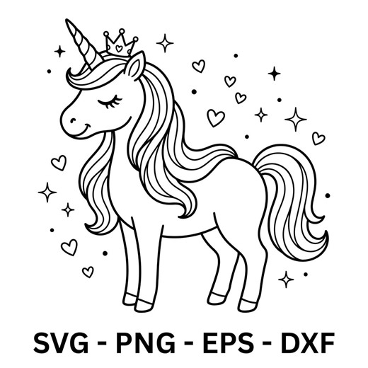 Unicorn Outline SVG PNG, Simple Unicorn Head Clipart, Minimalist Unicorn Silhouette Cut File for Cricut Silhouette - Etsy