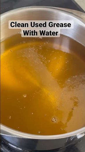 Clean Used Cooking Oil With Water and Corn Starch