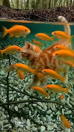 Amazing Cat Swimming in the Ocean | Cute Beach Cat Video Going Viral in USA