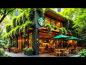 Starbucks Coffee Shop Music Playlist 2025 ☕ Best Relaxing Background Music - instrumental Jazz