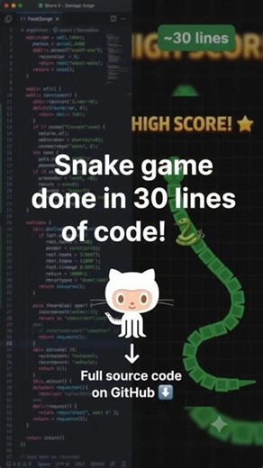 Snake in Python #tutorial #gamedevblog #3dgamedevelopment #ai #coding #python