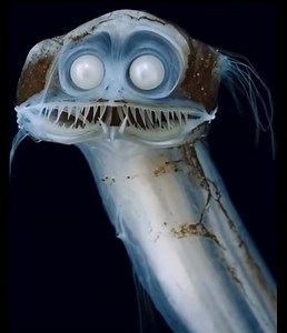 Telescope fish: specialists of the deep Telescope fish are deep-sea predators with distinctive tubular, forward-facing eyes designed to collect as much light as possible in near-darkness. This eye structure helps them detect faint bioluminescent signals rather than form sharp images. They belong to the family Giganturidae and live in the mesopelagic to upper bathypelagic zones, typically a few hundred to around 3,000 metres deep, not in extreme trenches. Their long, silvery bodies reduce visibil